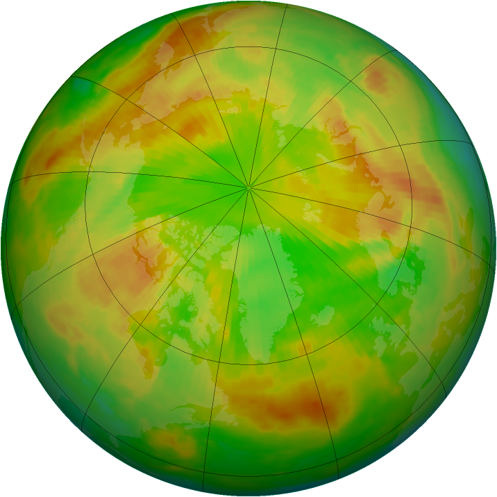 Arctic ozone map for 08 June 1982